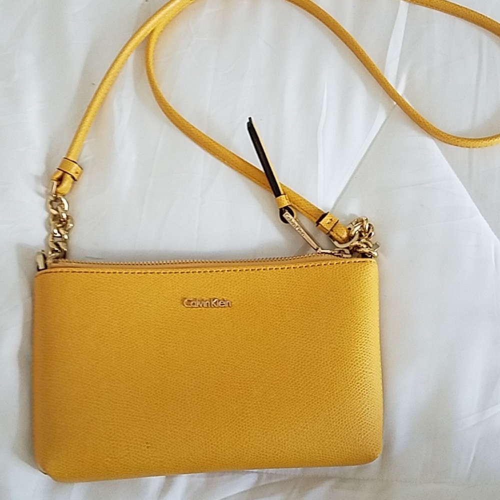 Yellow Leather Calvin Klein Bag